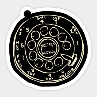 Retro Rotary Telephone Dial by © Buck tee Originals Sticker